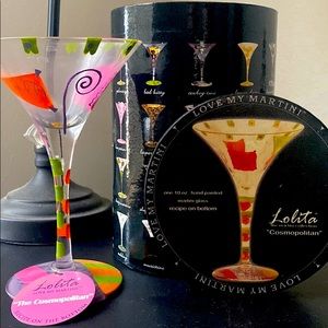 Lolita Cosmopolitan Hand-painted Martini Glass
